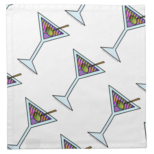 MARTINI COCKTAIL & DINNER NAPKINS (Front)