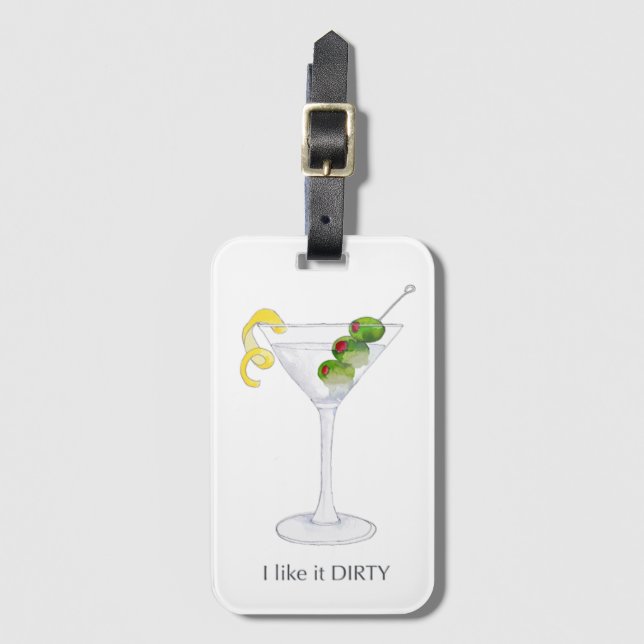 Martini Cocktail Luggage Tag (Front Vertical)