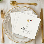 Martini Cocktail Modern Minimalist Bridal Shower Napkins<br><div class="desc">If you're planning a bridal brunch or bridal luncheon, then these Martini Cocktail Modern Minimalist Bridal Shower Napkins will surely elevate your table setting. Crafted with a simple yet stylish design featuring watercolor martini with berries and elegant script calligraphy, these trendy napkins are the perfect addition to any trendy gathering....</div>