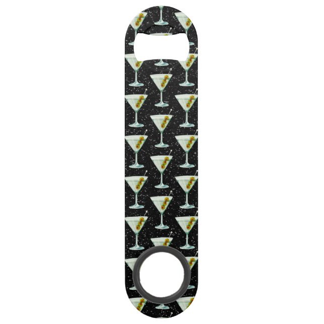 Martini Cocktail Pattern Bar Key (Front)