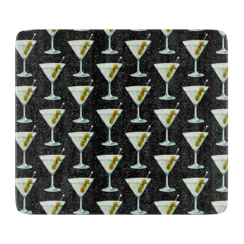 Martini Cocktail Pattern Cutting Board