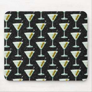 Martini Cocktail Pattern Mouse Pad