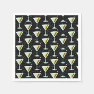 Martini Cocktail Pattern Napkins