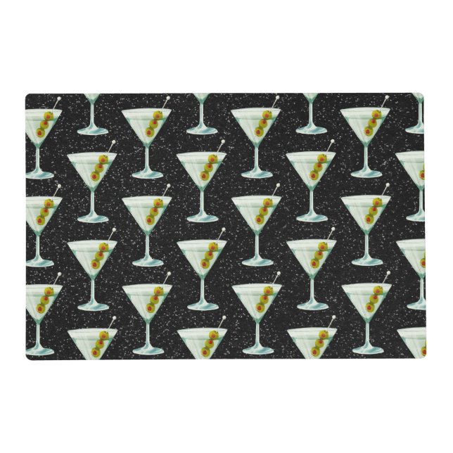 Martini Cocktail Pattern Placemat (Front)