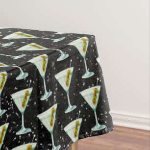 Martini Cocktail Pattern Tablecloth
