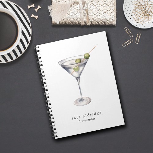 Martini Cocktail Professional Bartender Notebook
