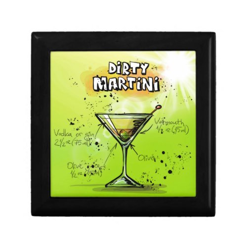 Martini Cocktail Recipe Gift Box