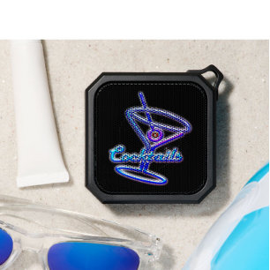 Martini cocktail retro neon sign vintage bar bluetooth speaker