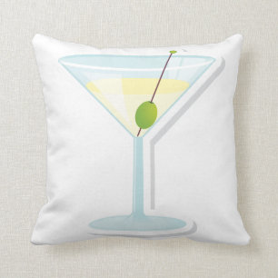 Martini Cocktail Throw Pillow