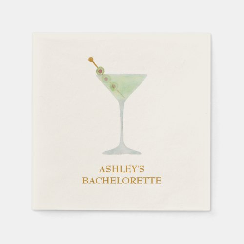 Martini Cocktail Wedding Shower or Bachelorette  Napkins