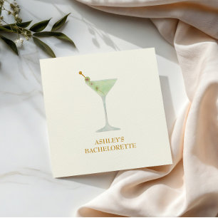 Martini Cocktail Wedding Shower or Bachelorette  Napkins