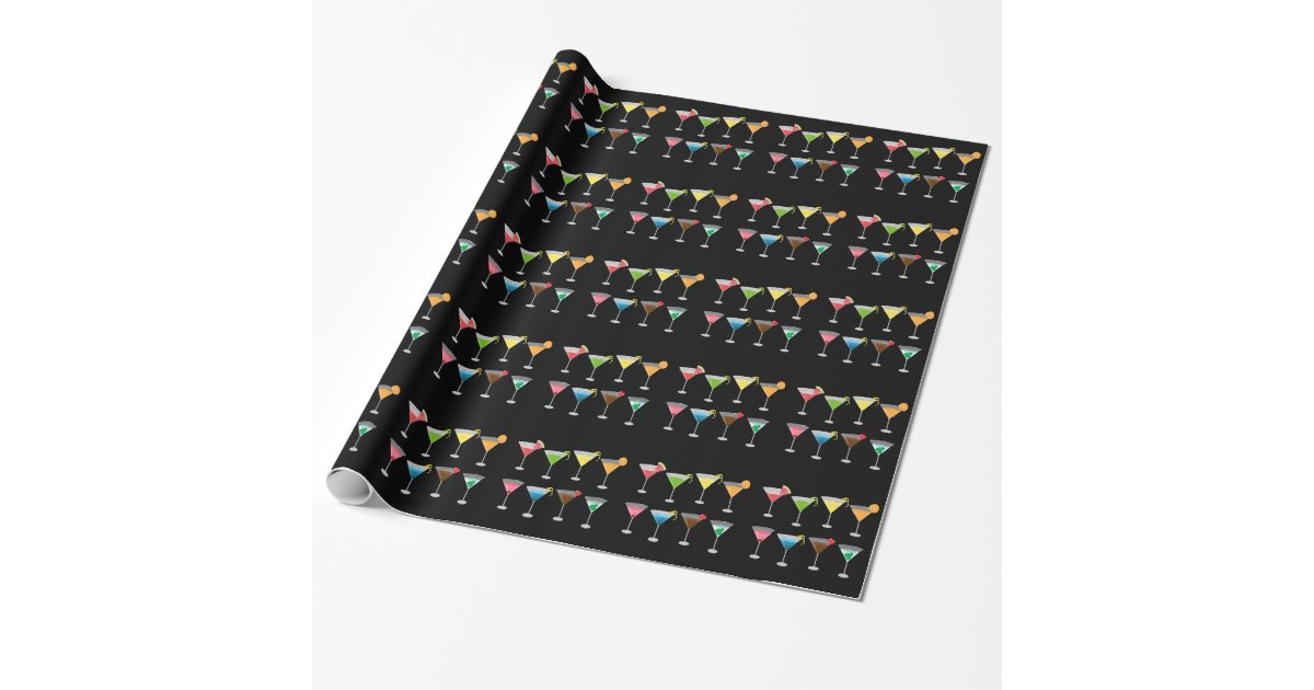 Martini Cocktails Art Wrapping Paper Zazzle