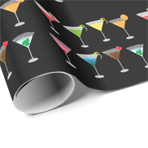 Martini Cocktails Art Wrapping Paper Zazzle