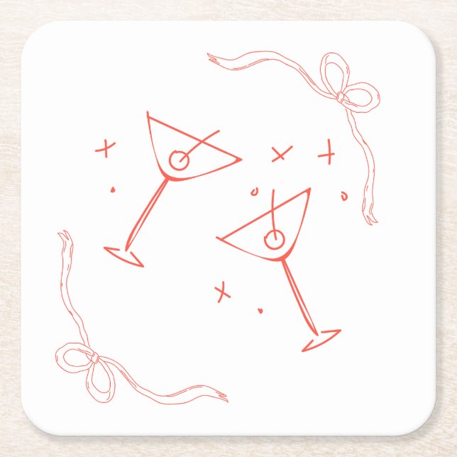 Martini Cool Girl Coaster (Front)