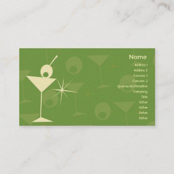 Martini Dazzle - Business Business Card by ZazzleProfileCards at Zazzle