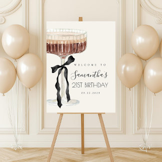 Martini Espresso “A Tini Bit Older” Birthday Sign