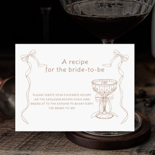 Martini Espresso Bridal shower Recipe Enclosure Card