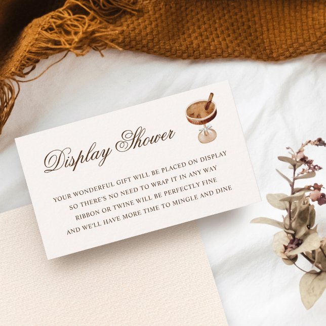Martini Espresso Chic Display Shower Bridal Shower Enclosure Card (Creator Uploaded)