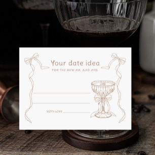 Martini Espresso Your Date Idea Bridal shower Enclosure Card