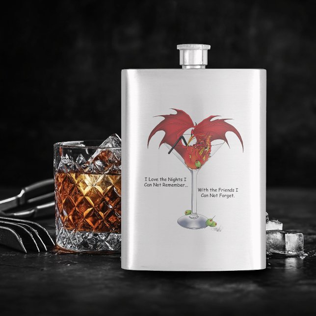 Martini Fantasy Red Dragon Flask (Creator Uploaded)