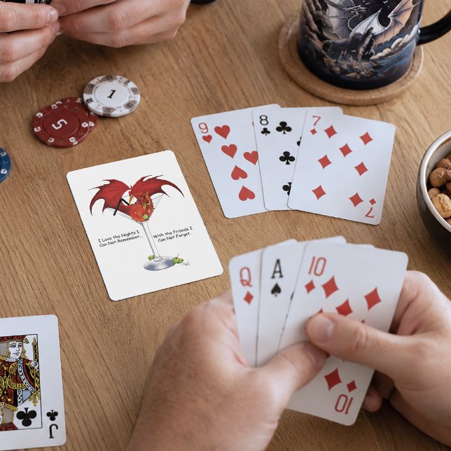 Martini Fantasy Red Dragon Poker Cards (Creator Uploaded)