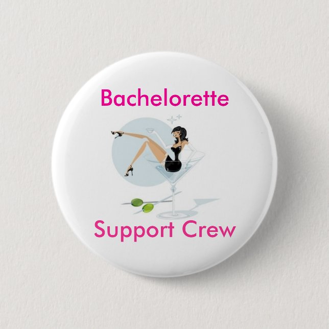 martini_girl, Bachelorette, Support Crew Button (Front)