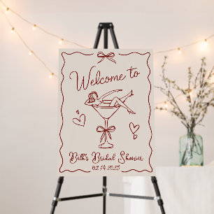 Martini Girl Bridal Shower Welcome Sign 18x24