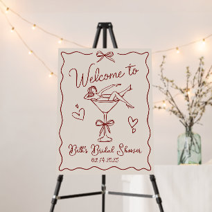 Martini Girl Bridal Shower Welcome Sign 18x24