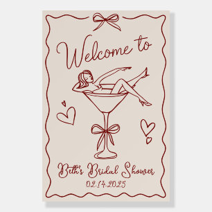 Martini Girl Bridal Shower Welcome Sign 24x36