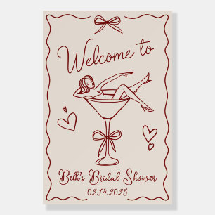 Martini Girl Bridal Shower Welcome Sign 24x36