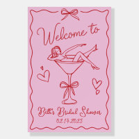 Martini Girl Bridal Shower Welcome Sign 24x36
