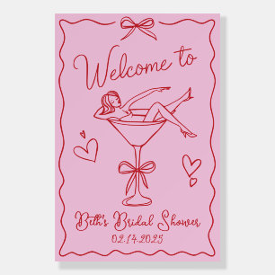 Martini Girl Bridal Shower Welcome Sign 24x36