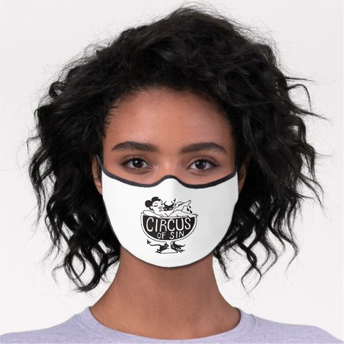 Martini Girl Sindi on White Premium Face Mask