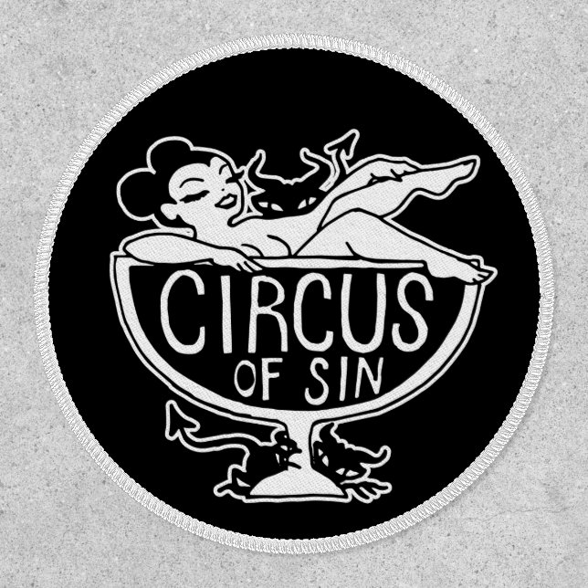 Martini Girl Sindi White on Black Patch (Front)