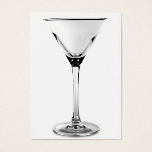 Customizable martini glass business card