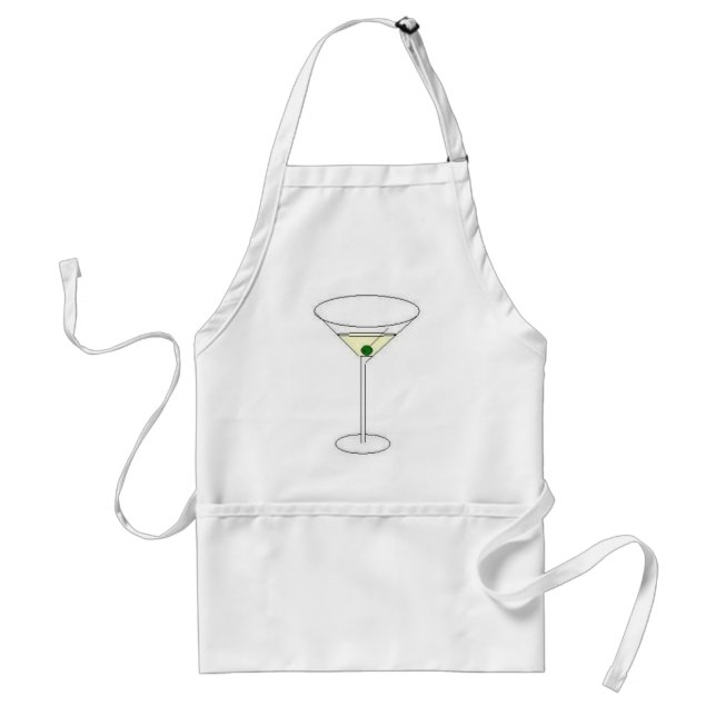 Martini Glass Adult Apron (Front)