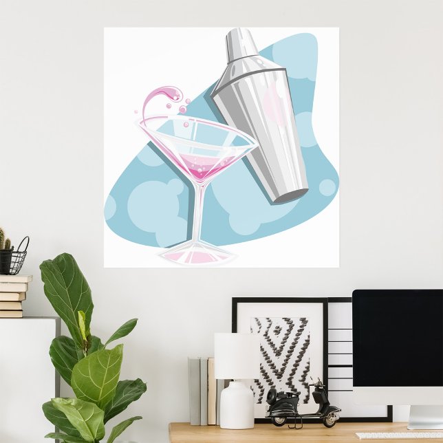 Martini Glass And Shaker Poster (Creator Uploaded)