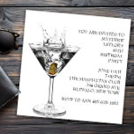 Martini Glass Birthday Party Invitation at Zazzle