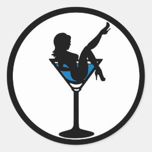 girl in martini glass clip art