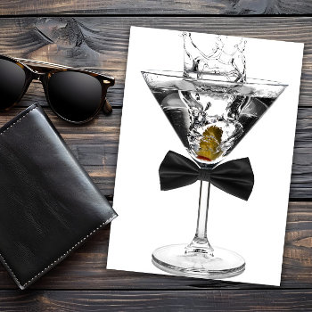 Martini Glass Mans Any Number Birthday Party Invit Invitation by InvitationCentral at Zazzle