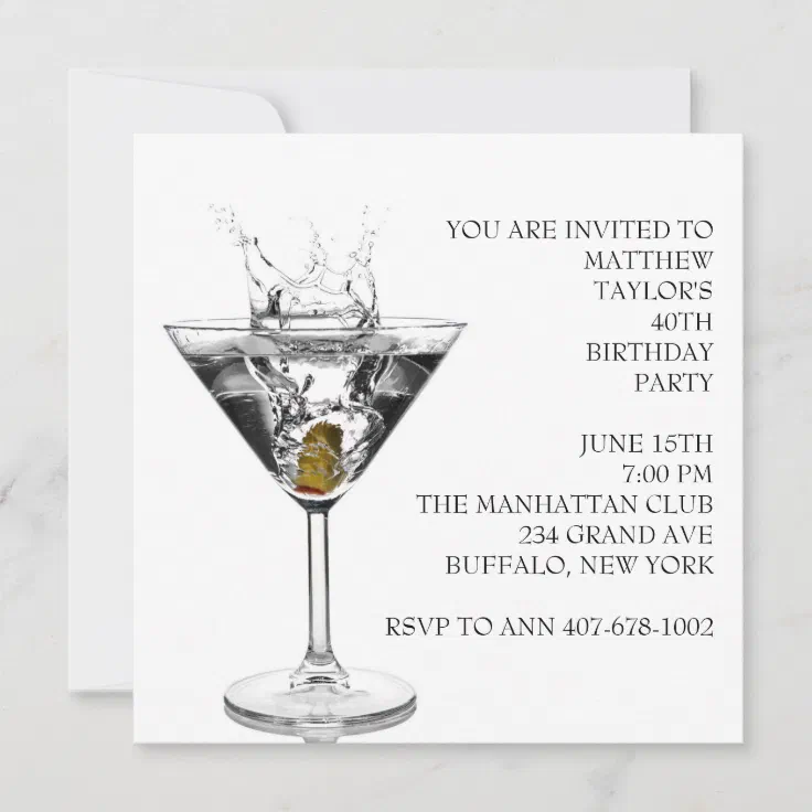 birthday party martini