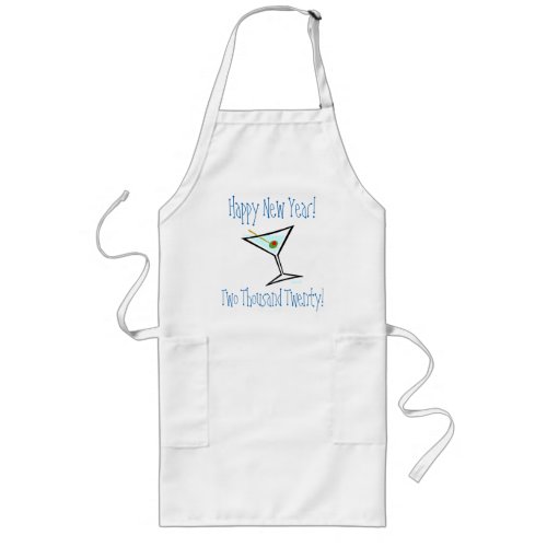 Martini Glass New Years Cocktail Party Bartenders Long Apron
