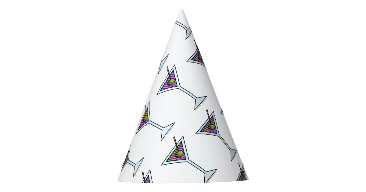 MARTINI GLASS PARTY HAT Zazzle
