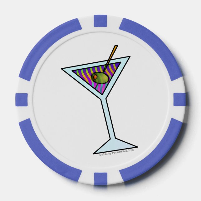 MARTINI GLASS POKER CHIPS (Front)