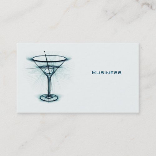 Martini Glass Sketch Business Card