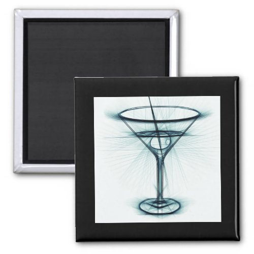 Martini Glass Sketch Magnet