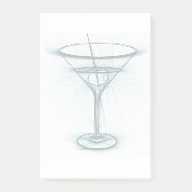 Martini Glass Sketch Post-it Notes (Front)