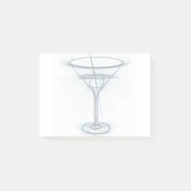 Martini Glass Sketch Post-it Notes (Front)