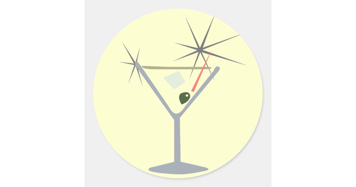 Martini Glass Stickers | Zazzle