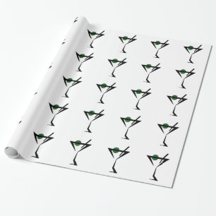 Martini Glass Wrapping Paper